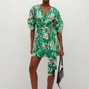 Mango Cotton Wrap Dress